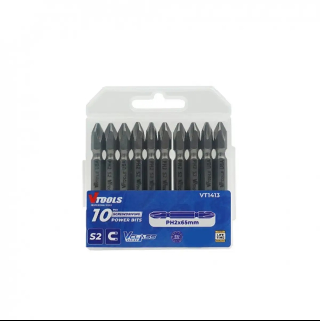 سری پیچ گوشتی دو سر چهار سو وی تولز مدل VT1413 بسته 10 عددی