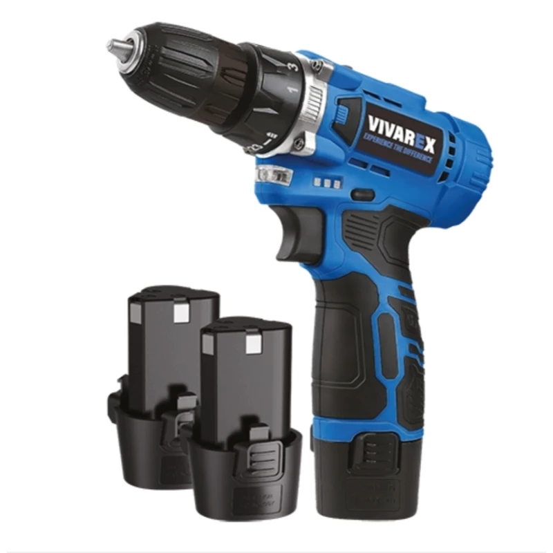 دریل پیچ گوشتی شارژی 10 میلی متری 12 ولت ویوارکس مدل VR1215V-2B دو باطری