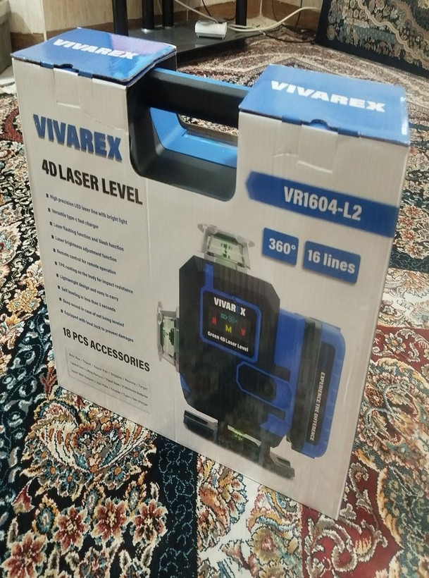 تراز لیزری ویوارکس مدل VR1604-L2 ۴ بعدی ۱۶ خط ۳۶۰ درجه نور سبز